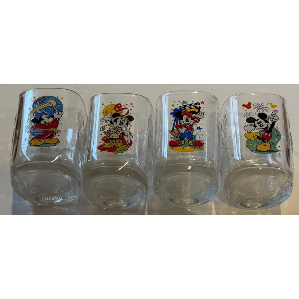 Set of 4 2000 Walt Disney World Parks McDonald's Glasses